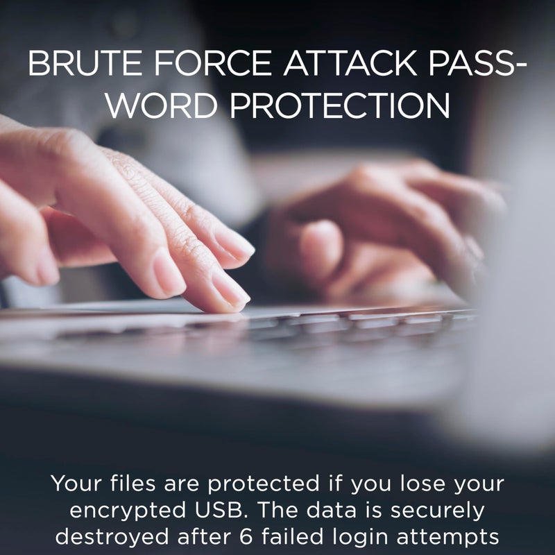 Integral 8GB Crypto-197 256-Bit Hardware Encrypted 3.0 USB Secure Flash Memory Drive - Certified to FIPS 197, Brute-Force Password Attack Protection & Rugged Double-Layer Waterproof Design - Image 2